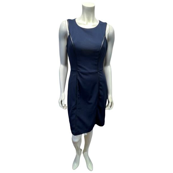 41 Hawthorn Navy Blue Sleeveless Sheath Dress Career Office Wear Medium - Picture 2 of 8